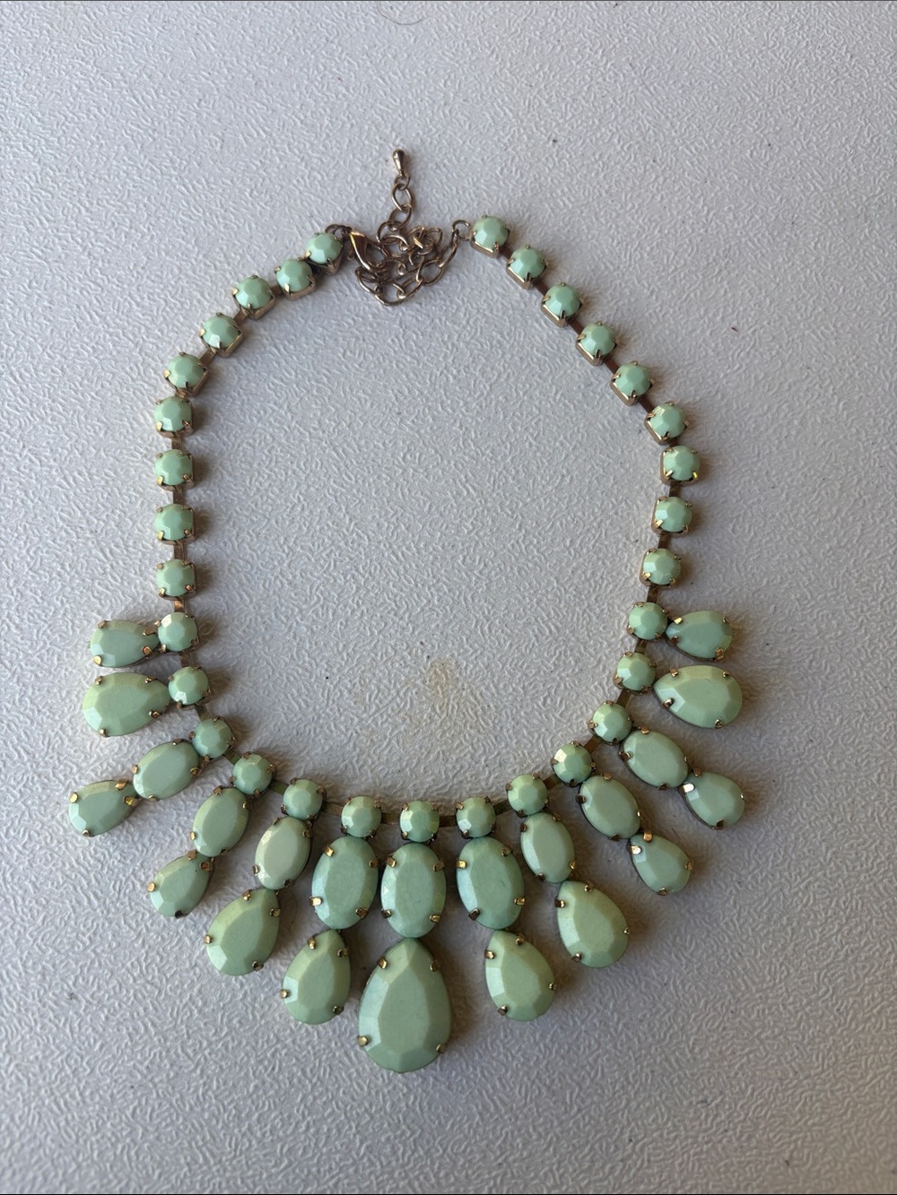 Mint Green Statement Bib Necklace - Women Jewelry
